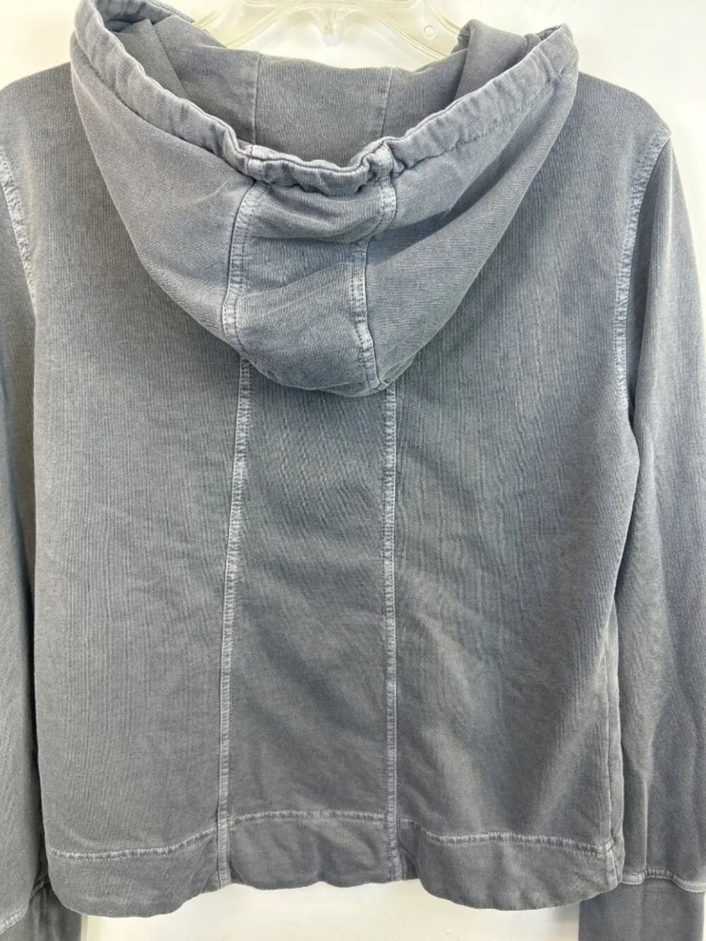 PrAna Hoodie Sweater Jacket Women's M Gray Button Up Lightweight Cozy Athleisure